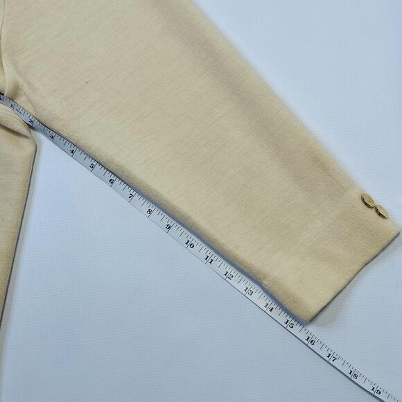 St Croix Knits Cardigan Sweater Mens 2XL Beige 100% Merino Wool Gold Buttons USA - Picture 11 of 14